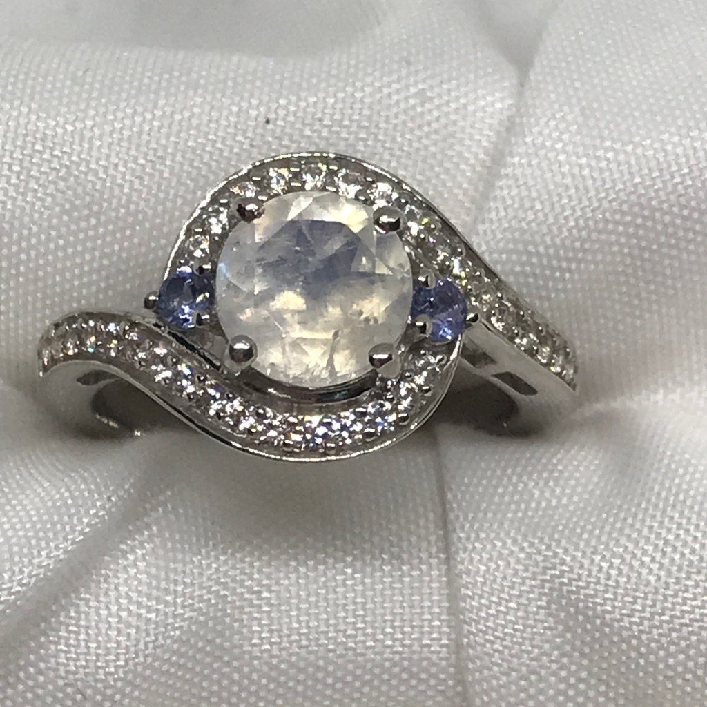 Rainbow Moonstone, Tanzanite And Zircon.,